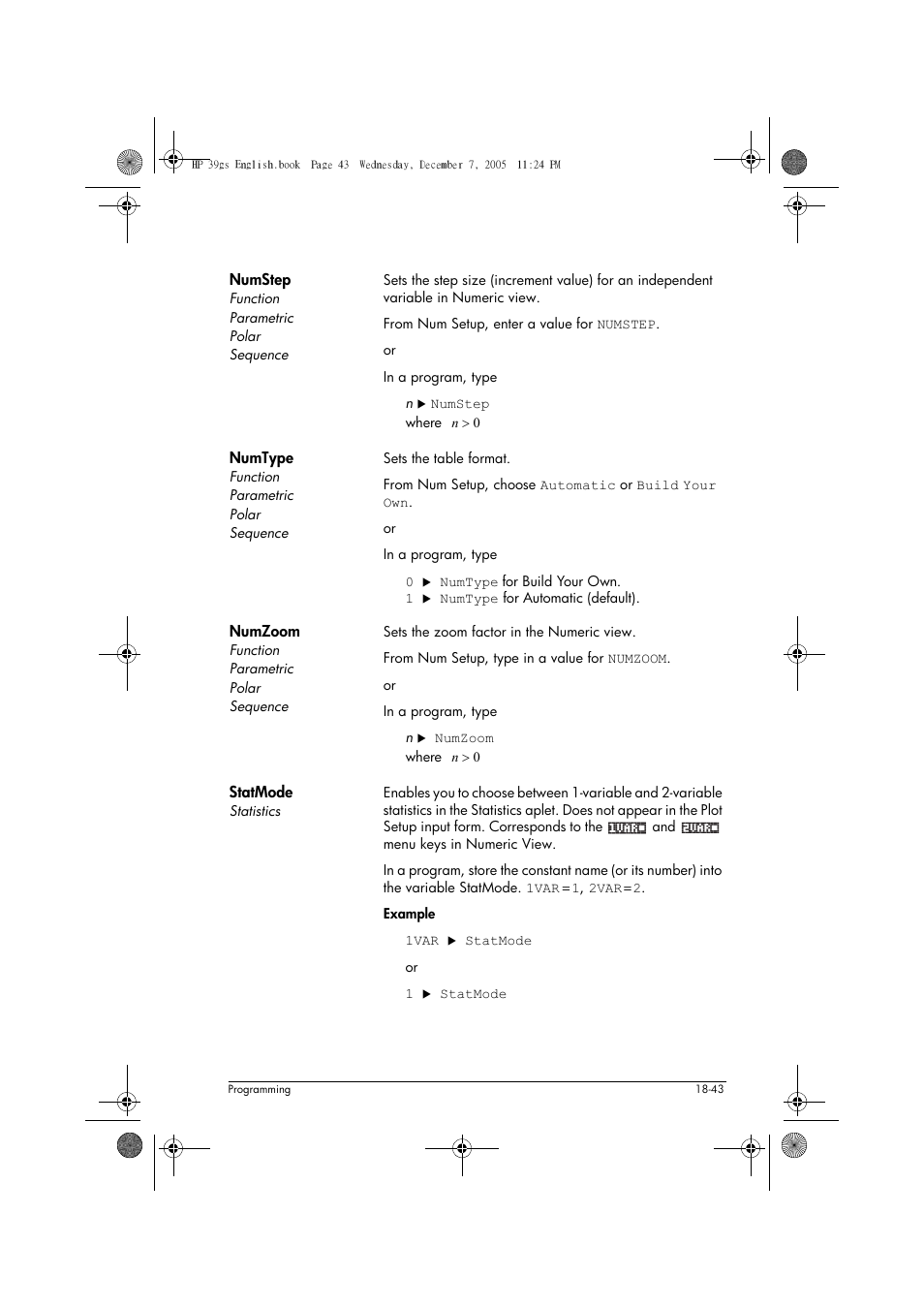 HP 39gs User Manual | Page 265 / 314