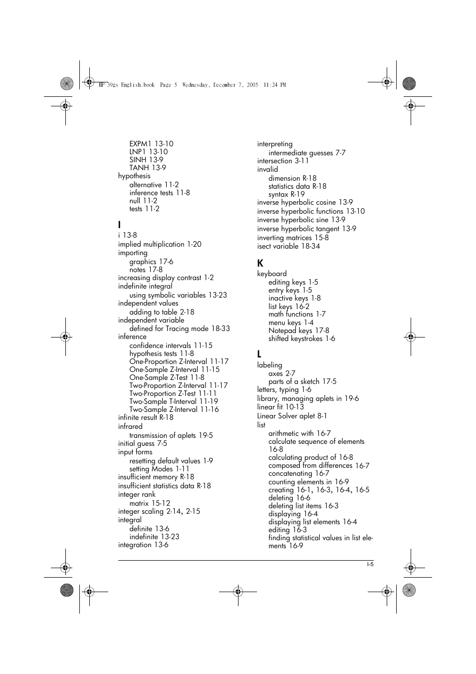HP 39gs User Manual | Page 305 / 314