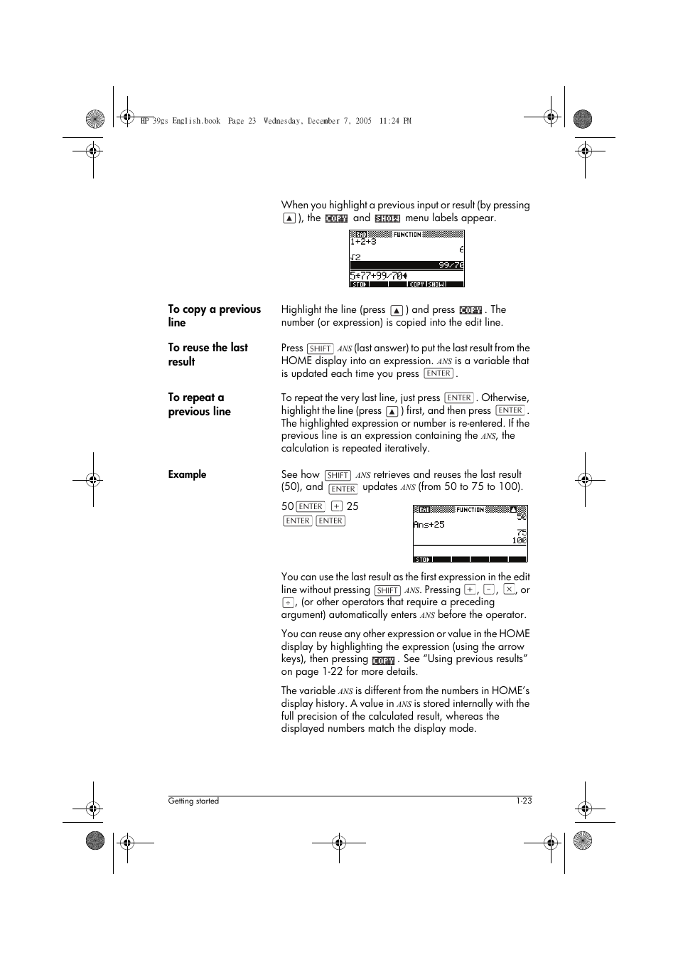 HP 39gs User Manual | Page 33 / 314