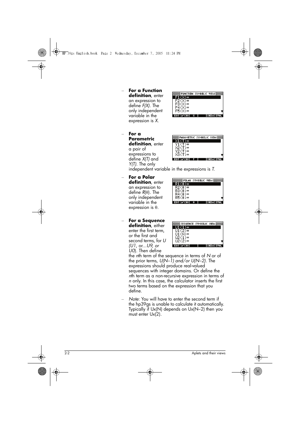 HP 39gs User Manual | Page 42 / 314