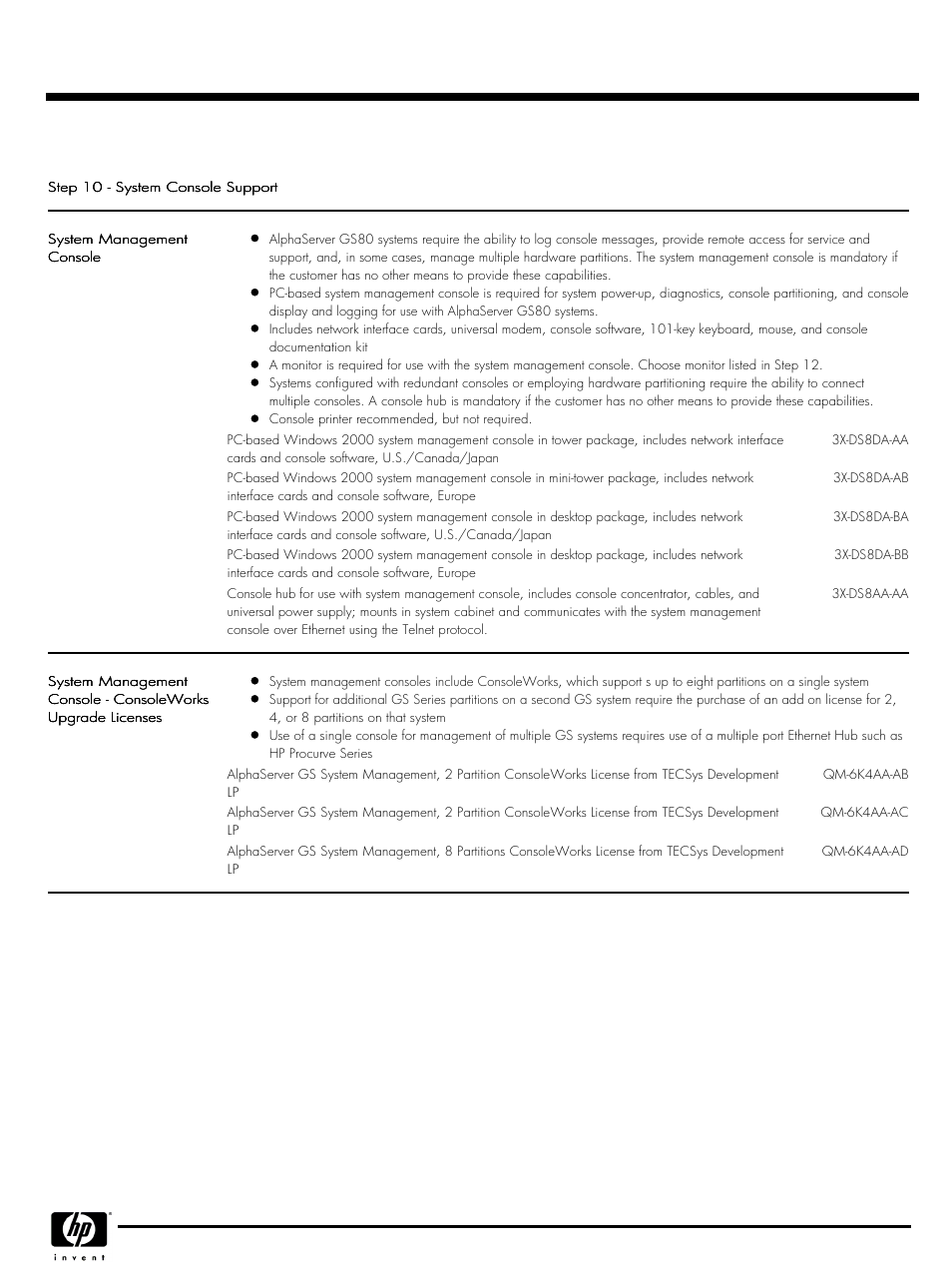 Quickspecs | HP GS80 User Manual | Page 25 / 41