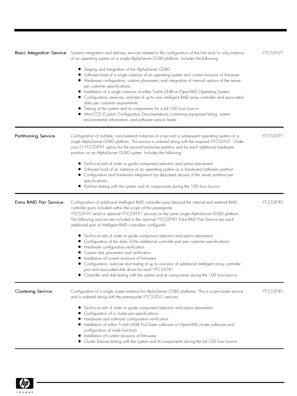 Quickspecs | HP GS80 User Manual | Page 35 / 41