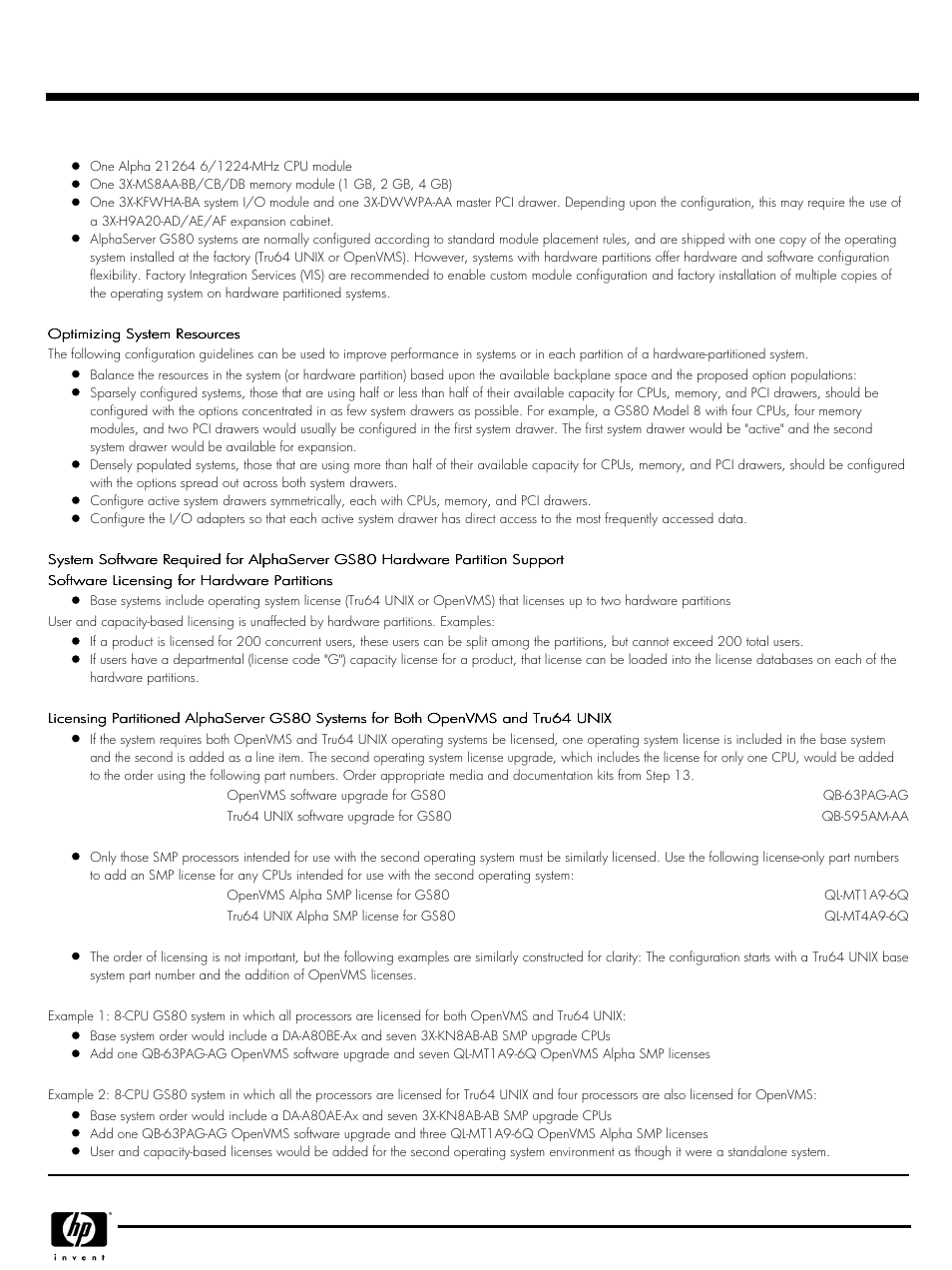 Quickspecs | HP GS80 User Manual | Page 8 / 41