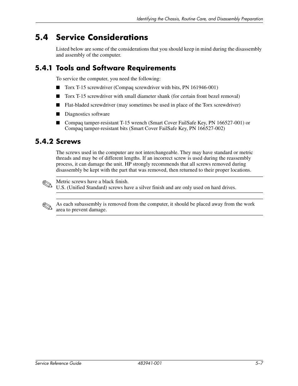 4 service considerations | HP COMPAQ DX2718 MT User Manual | Page 35 / 107