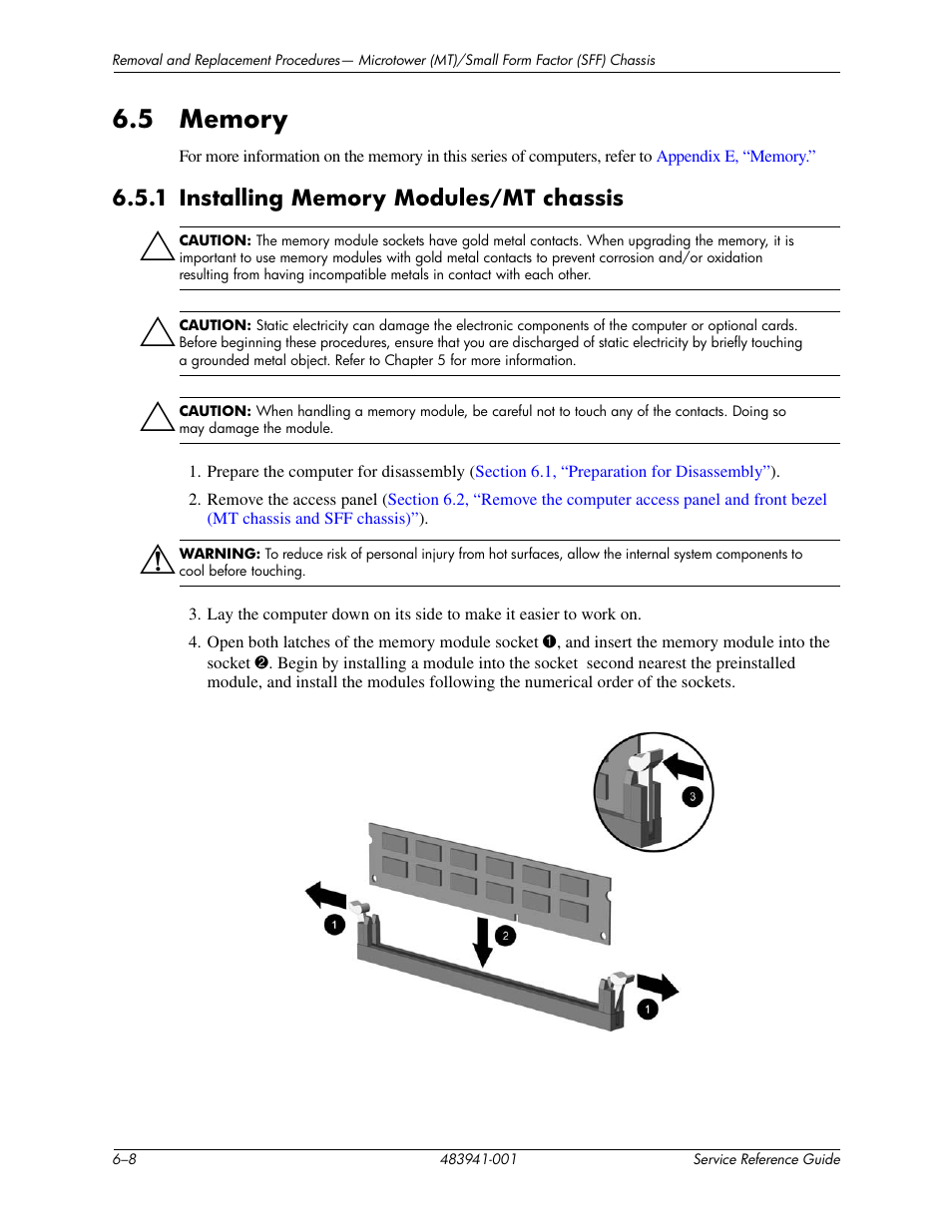 5 memory | HP COMPAQ DX2718 MT User Manual | Page 44 / 107