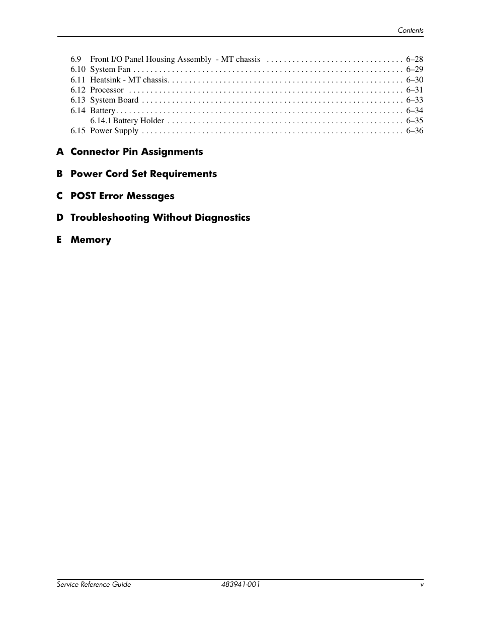 HP COMPAQ DX2718 MT User Manual | Page 6 / 107