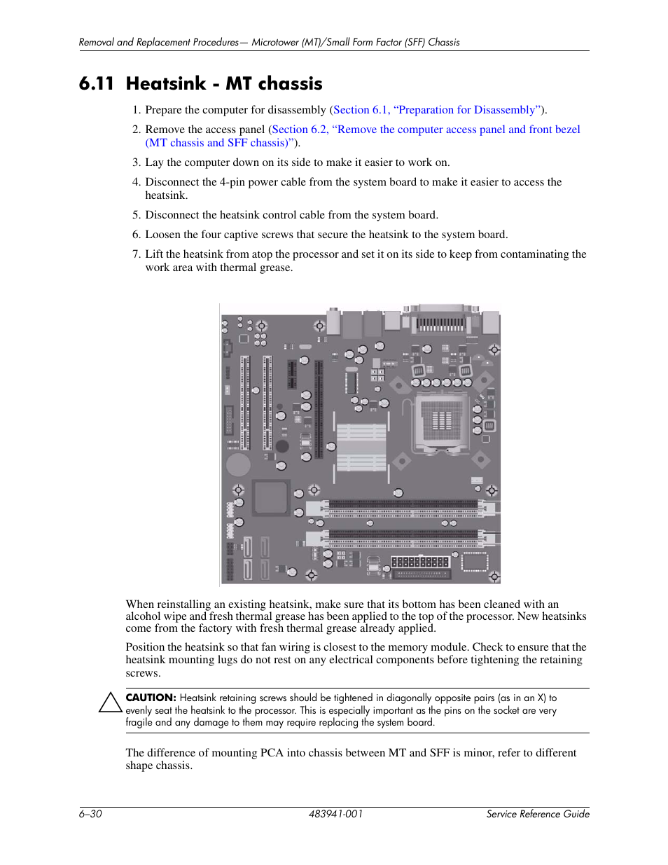 11 heatsink - mt chassis, 11 heatsink - mt chassis –30 | HP COMPAQ DX2718 MT User Manual | Page 66 / 107