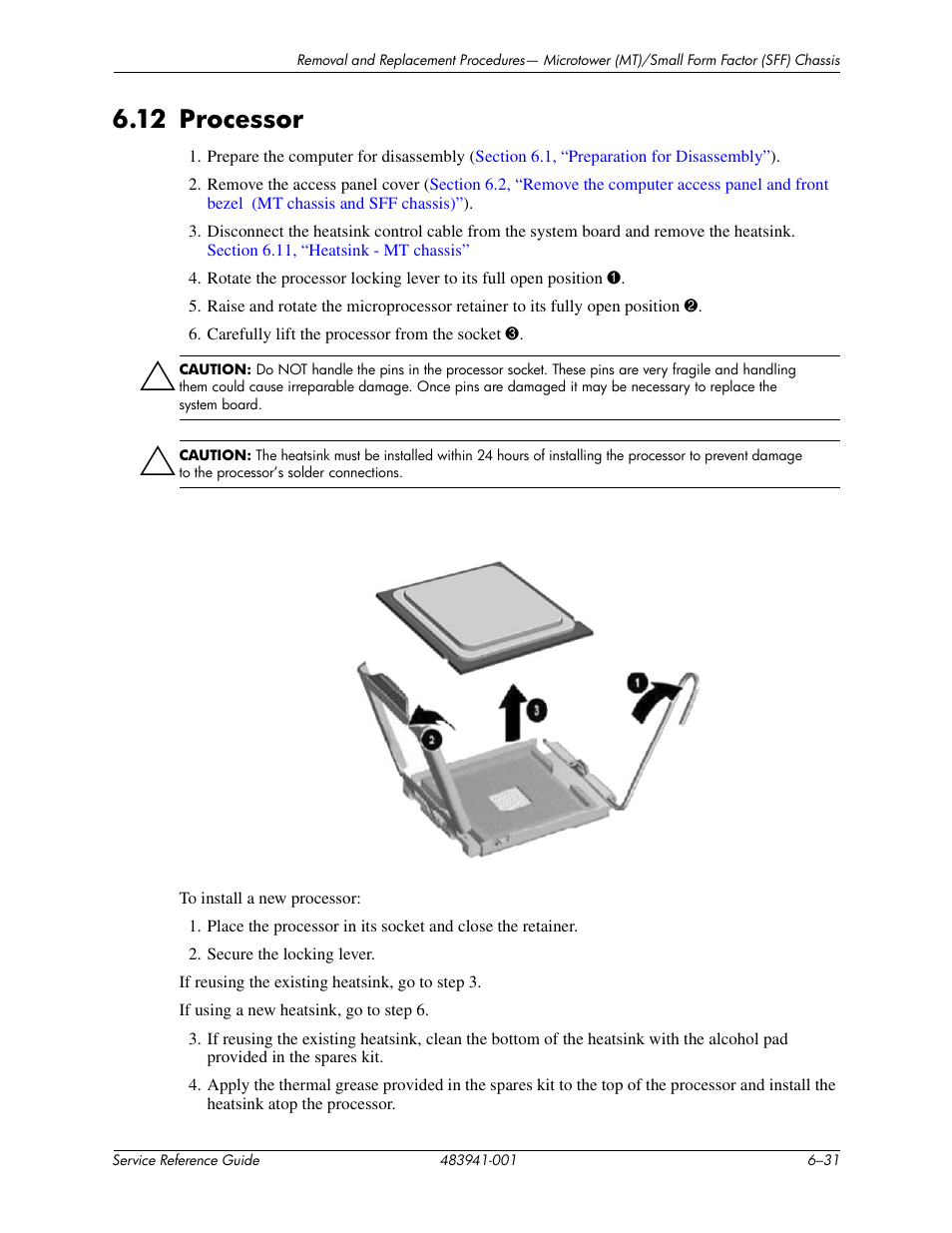 12 processor, 12 processor –31 | HP COMPAQ DX2718 MT User Manual | Page 67 / 107