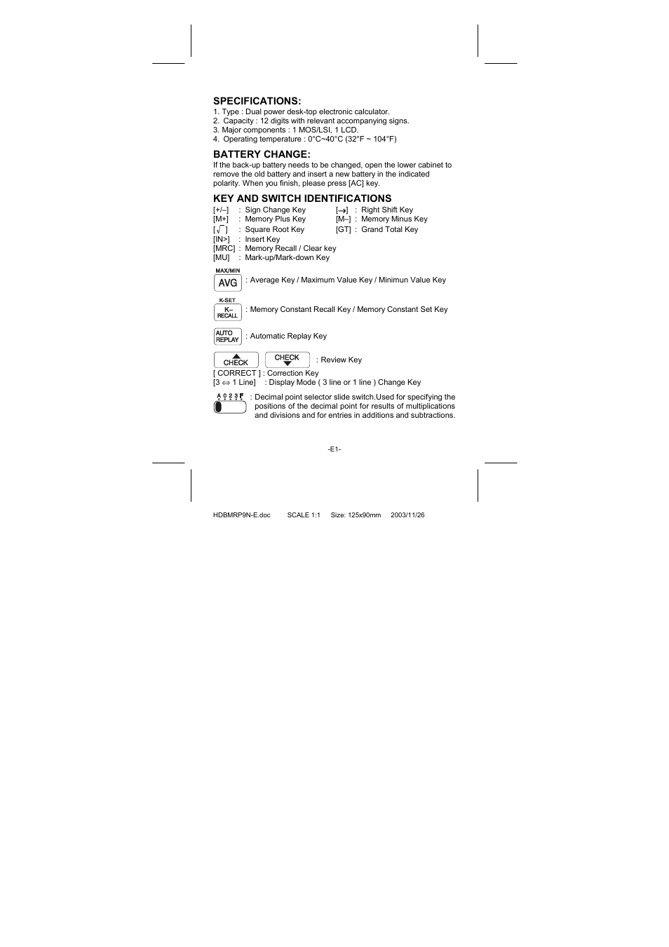 CITIZEN CT-770II User Manual | Page 3 / 48