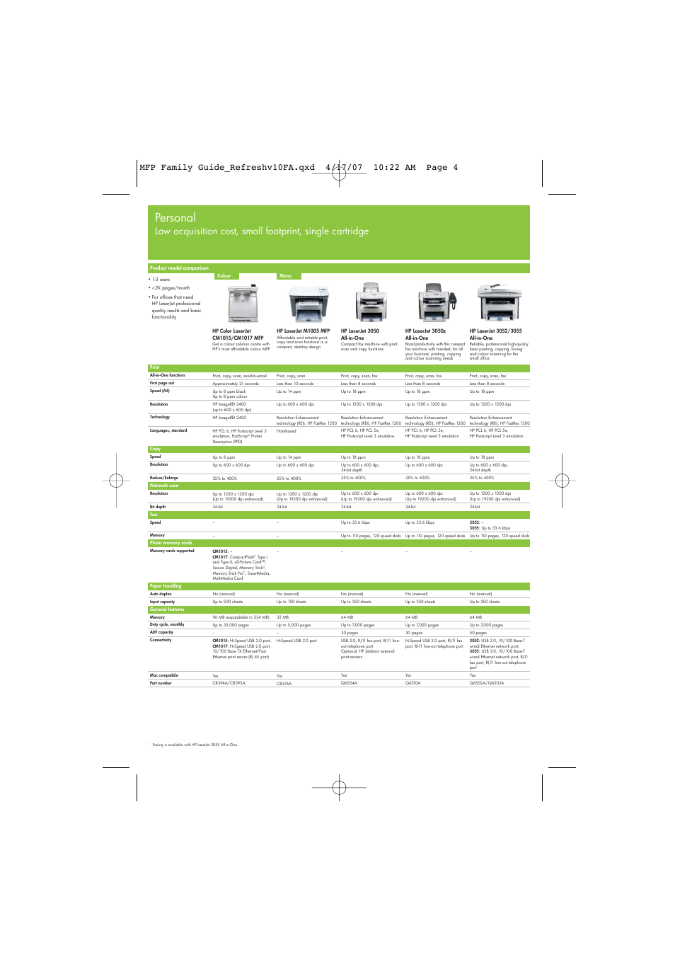 Personal | HP 3390 User Manual | Page 4 / 10