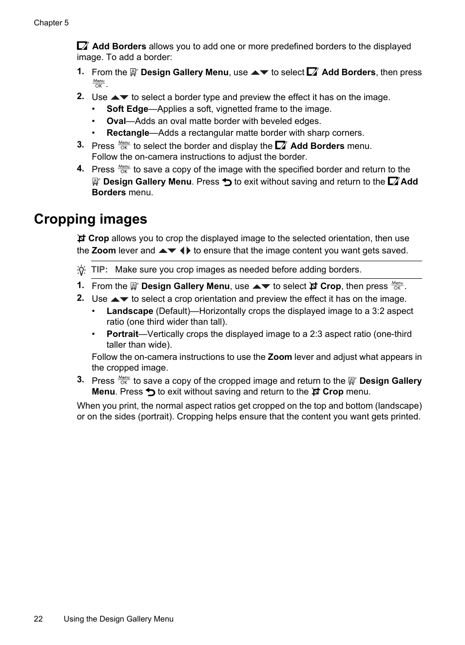 Cropping images | HP M540 Series User Manual | Page 24 / 48