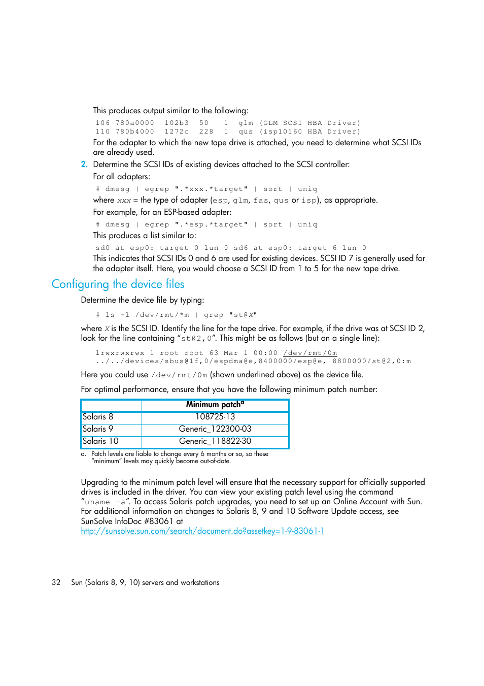 Configuring the device files | HP LTO 4 SAS User Manual | Page 34 / 46