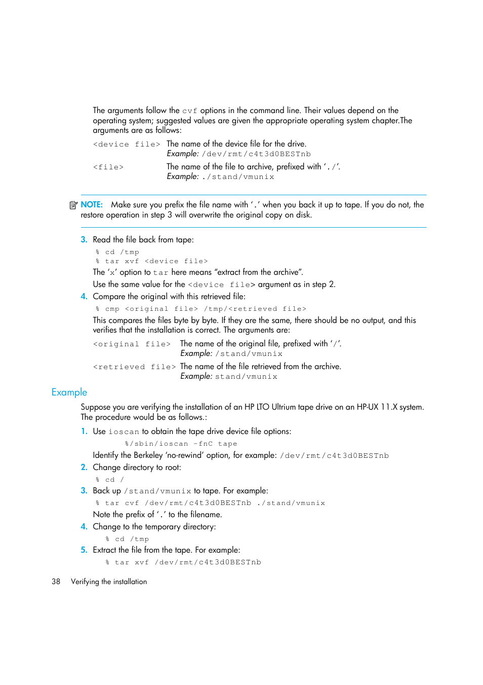 Example | HP LTO 4 SAS User Manual | Page 40 / 46