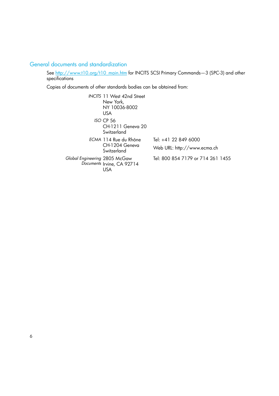 General documents and standardization | HP LTO 4 SAS User Manual | Page 8 / 46