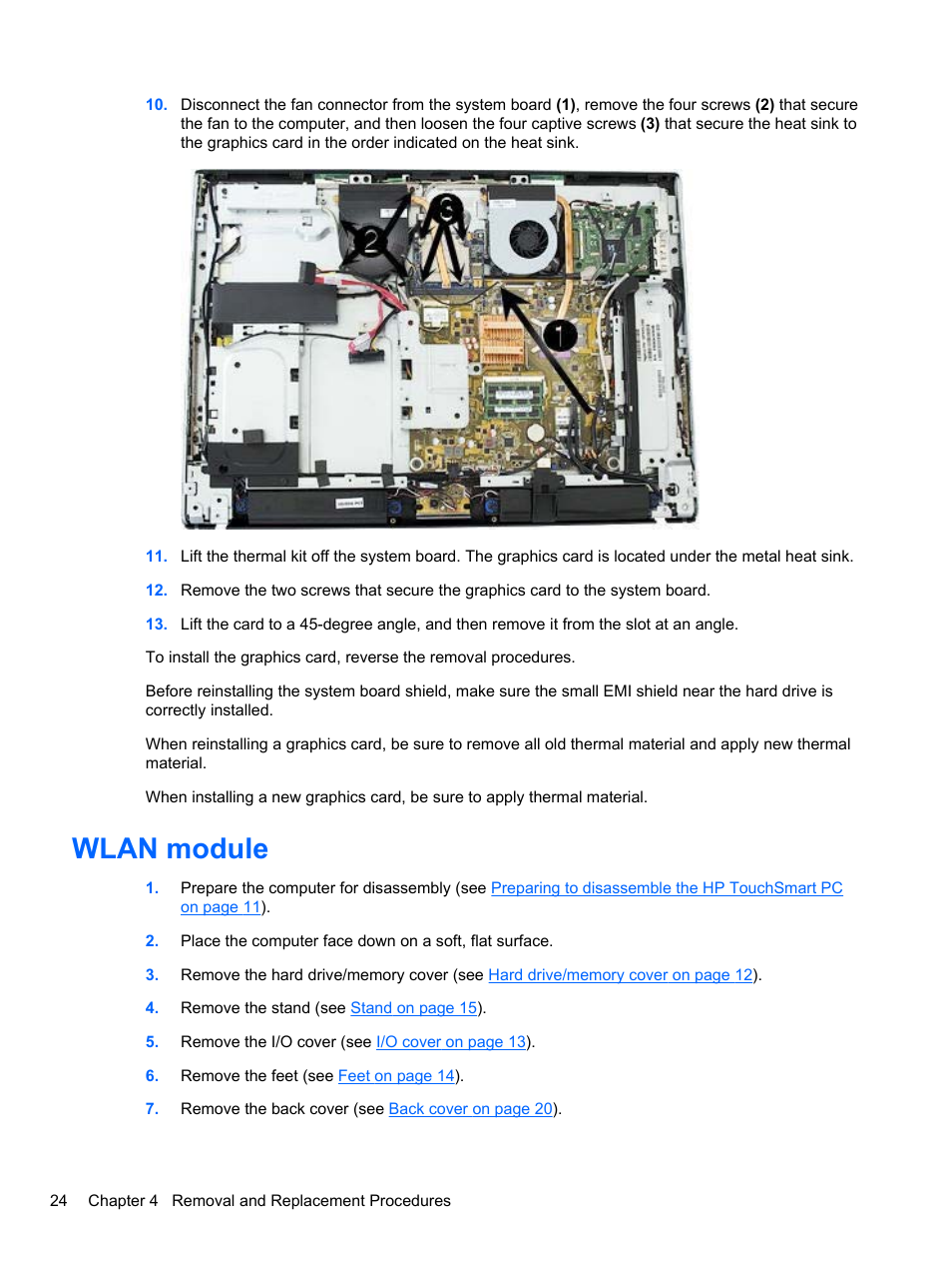 Wlan module | HP TOUCHSMART 9100 User Manual | Page 30 / 62