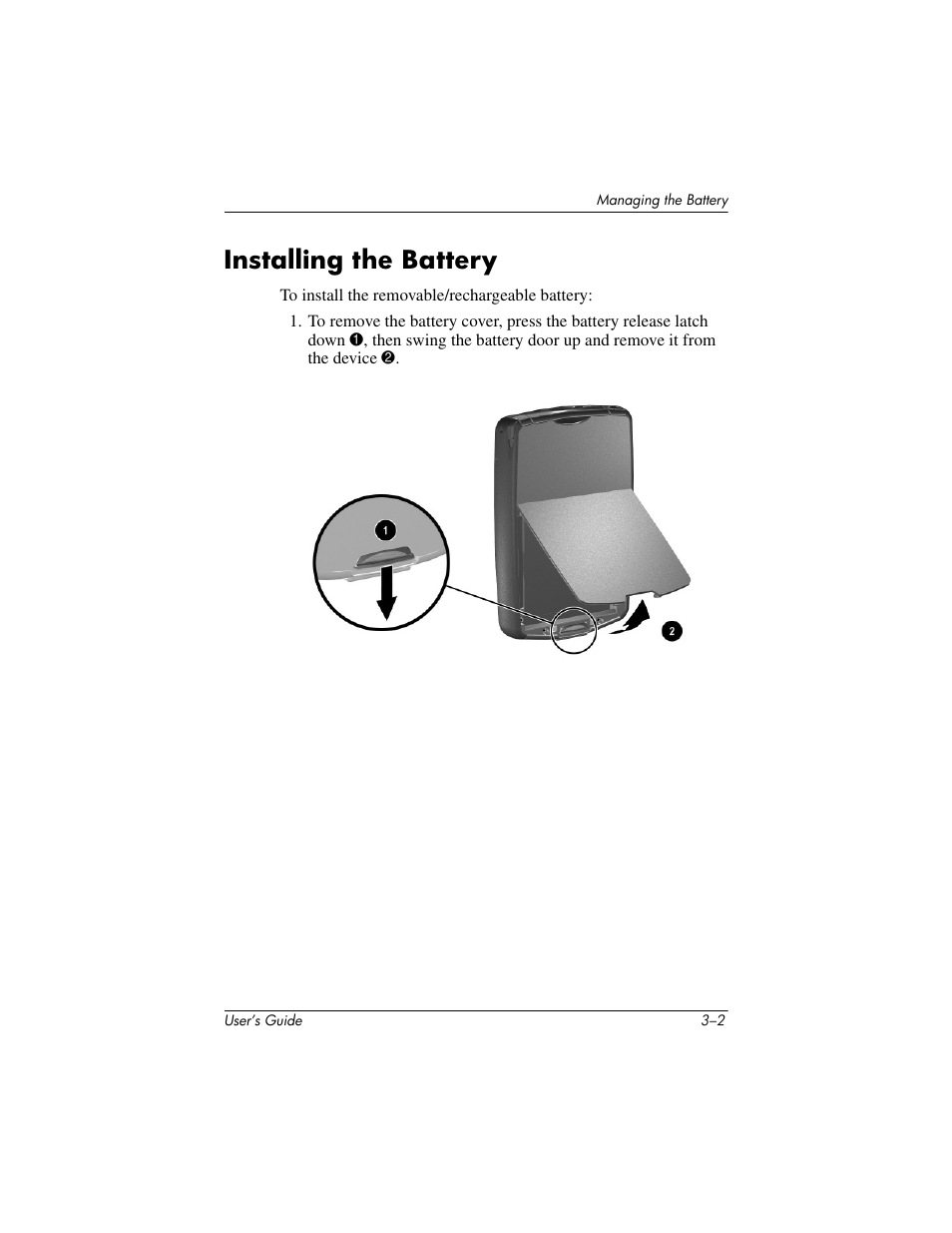 Installing the battery, Installing the battery –2 | HP iPAQ hx2000 User Manual | Page 29 / 168