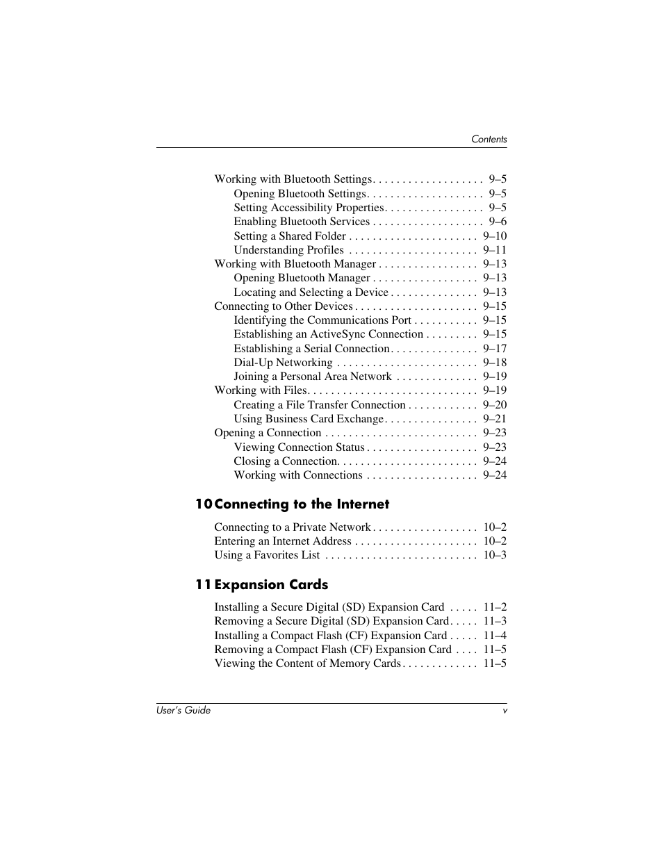 HP iPAQ hx2000 User Manual | Page 7 / 168