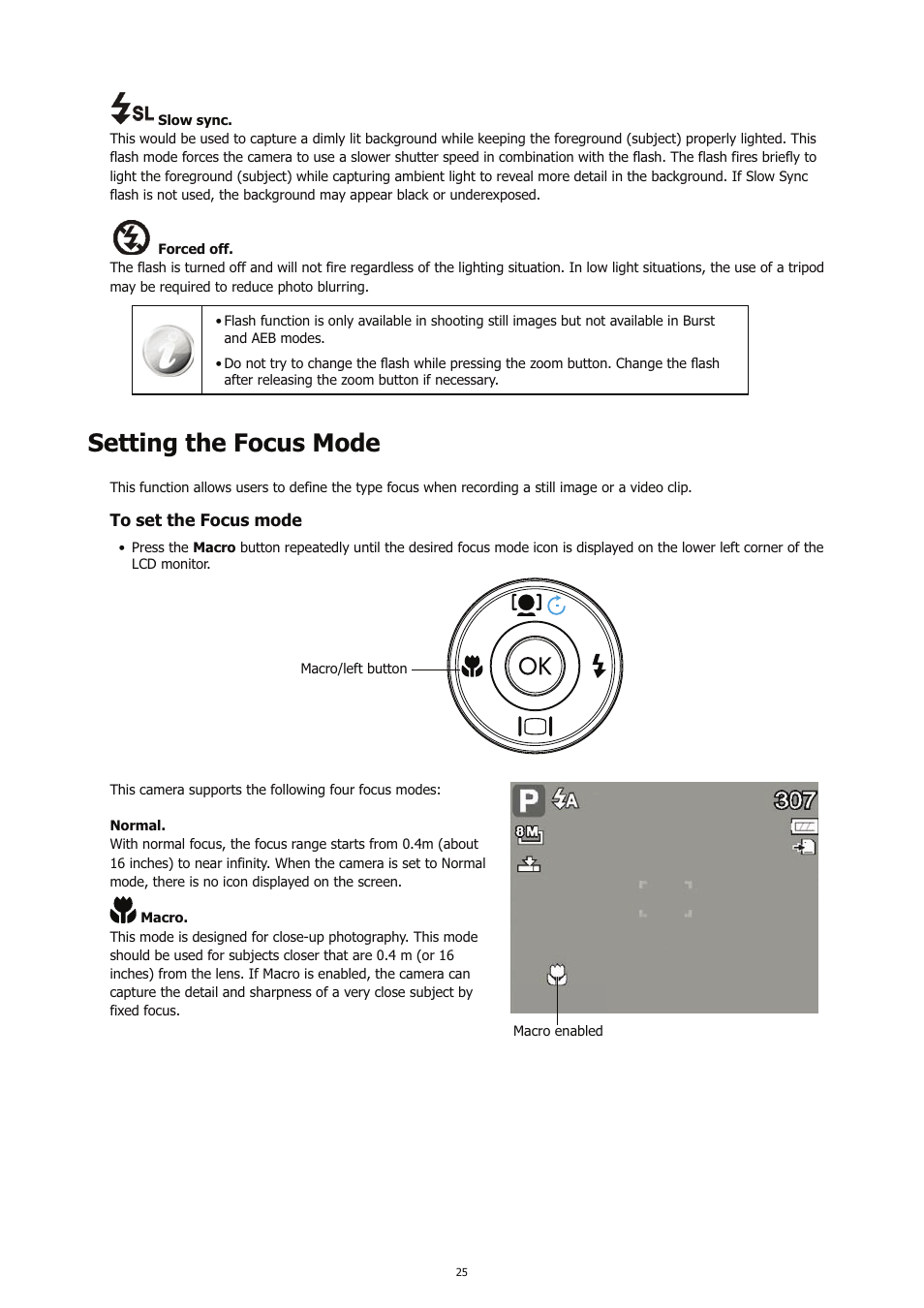 Setting the focus mode | HP CC450 User Manual | Page 29 / 82