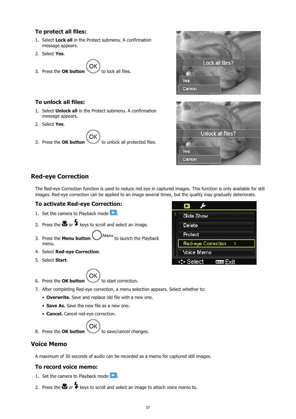 Red-eye correction | HP CC450 User Manual | Page 61 / 82