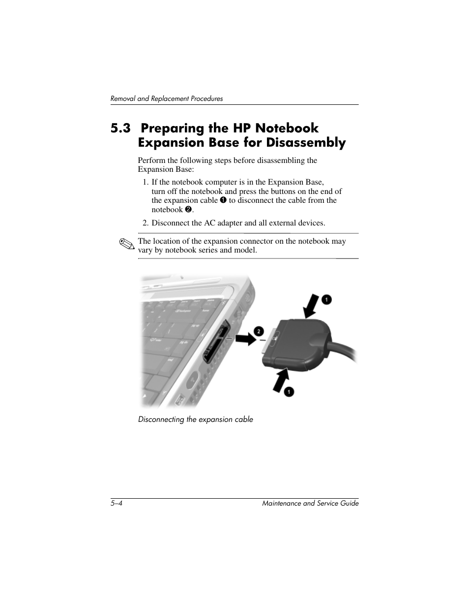 3 preparing the hp notebook expansion base, For disassembly –4 | HP EXPANSION BASE 344524-001 User Manual | Page 33 / 74