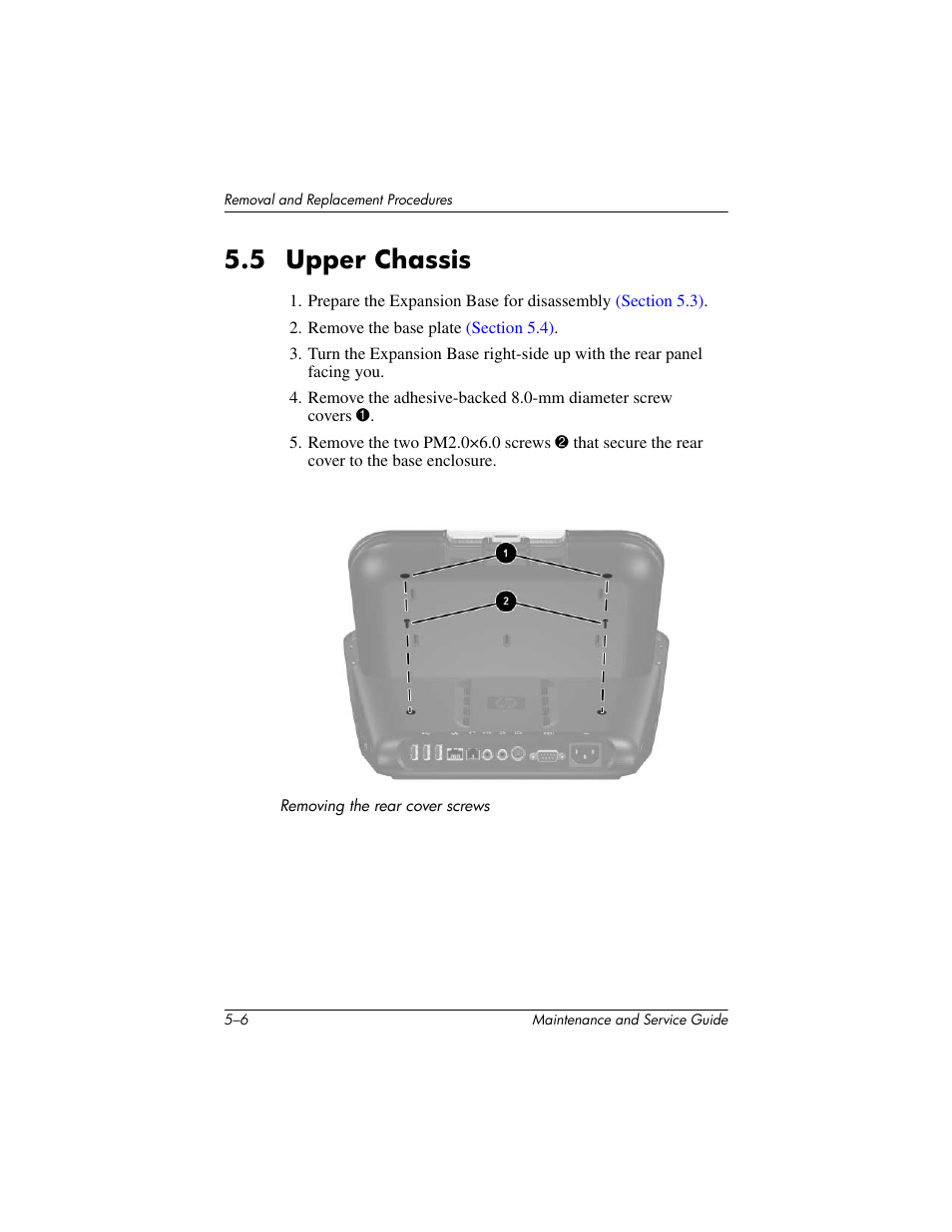 5 upper chassis –6, 5 upper chassis | HP EXPANSION BASE 344524-001 User Manual | Page 35 / 74