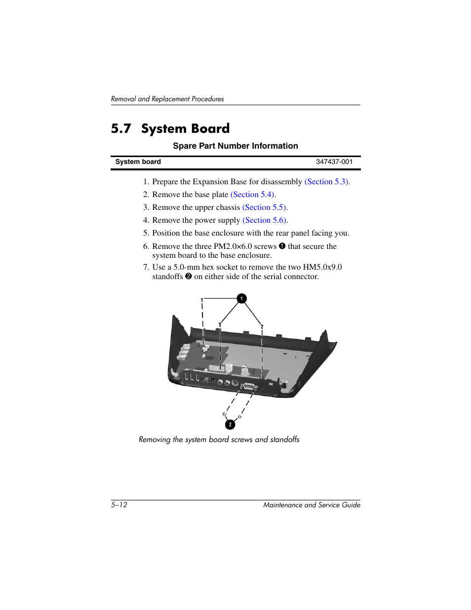 7 system board –12, 7 system board | HP EXPANSION BASE 344524-001 User Manual | Page 41 / 74