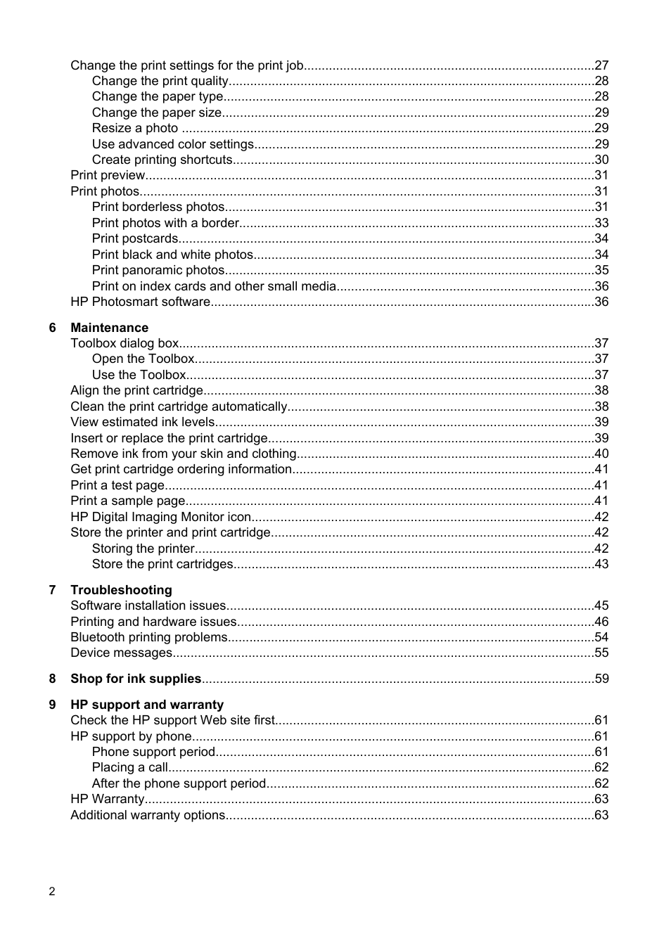 HP Photosmart A520 Series User Manual | Page 3 / 72