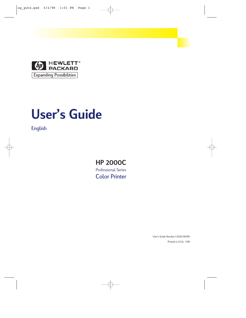 User’s guide, Hp 2000c | HP 2000C User Manual | Page 3 / 53