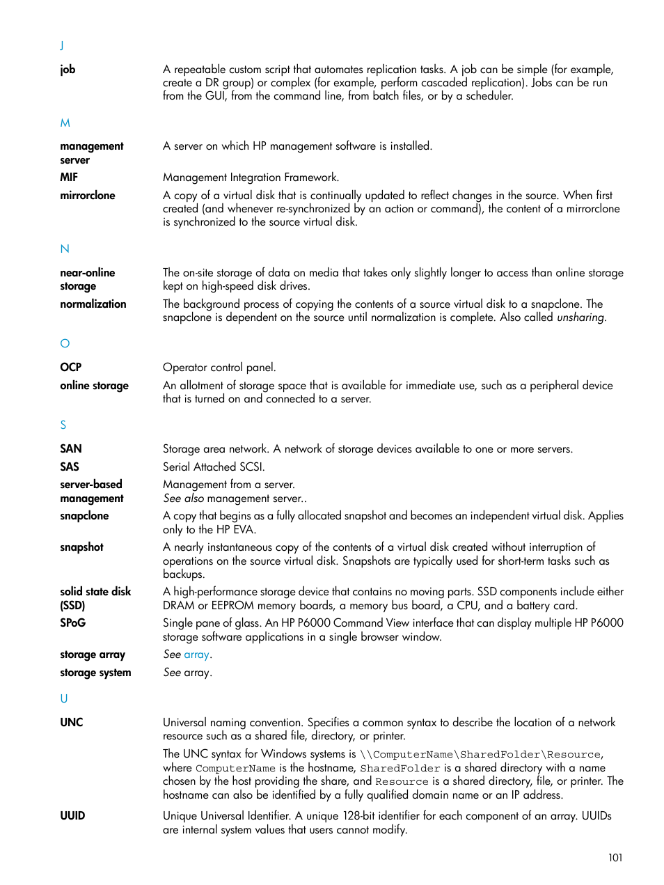 HP P6000 User Manual | Page 101 / 105