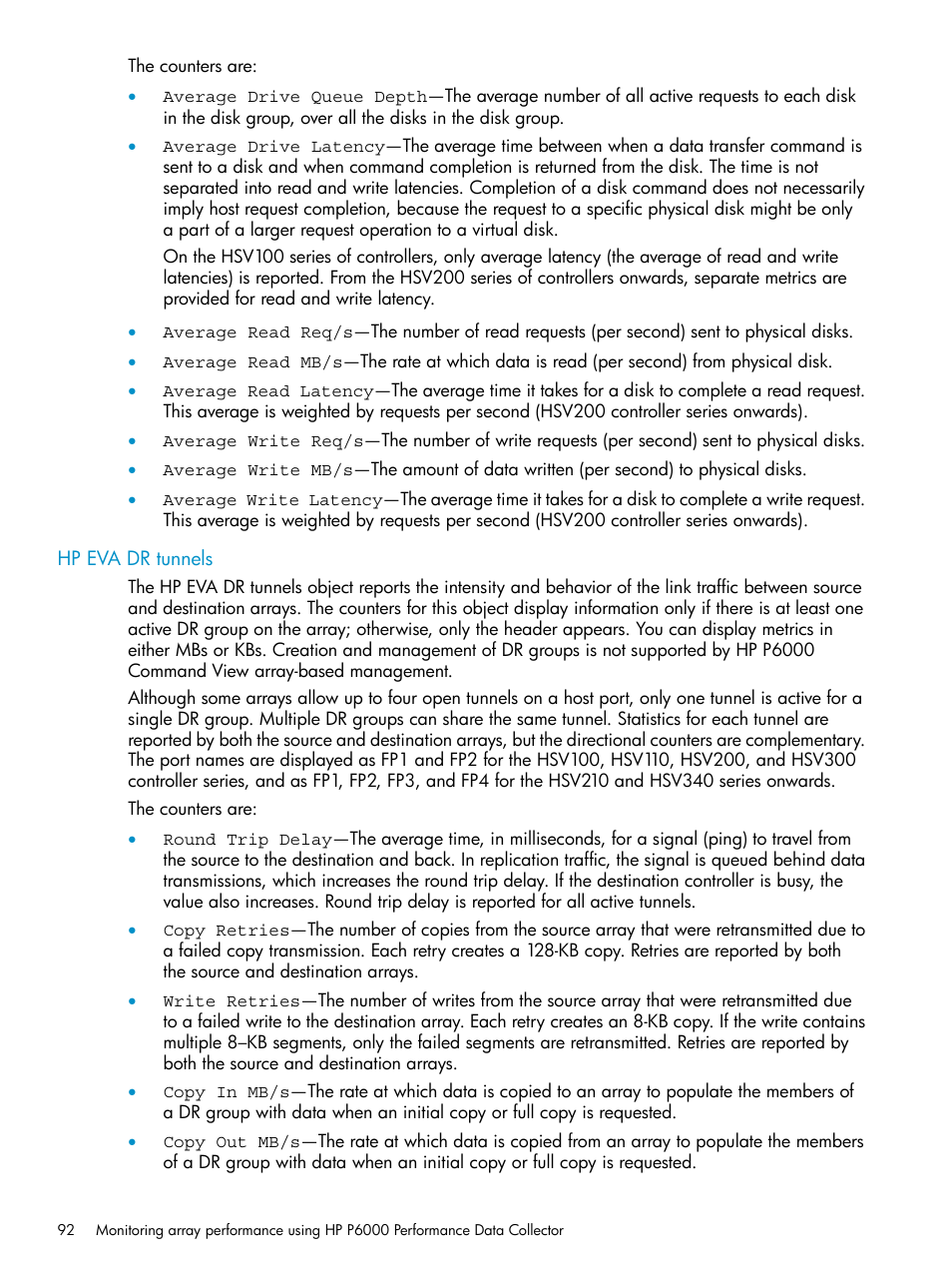 Hp eva dr tunnels | HP P6000 User Manual | Page 92 / 105