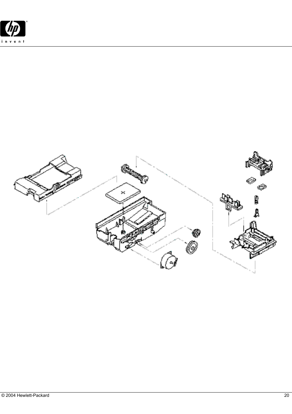 Hp parts reference guide, Service station | HP DESKJET 710C User Manual | Page 20 / 22