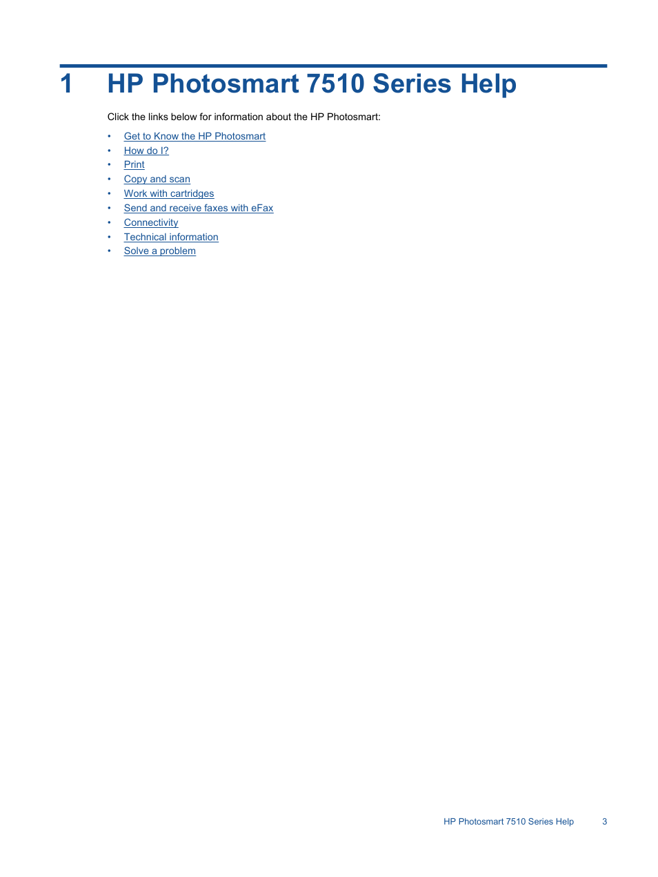 Hp photosmart 7510 series help, 1 hp photosmart 7510 series help | HP 7510 User Manual | Page 4 / 62