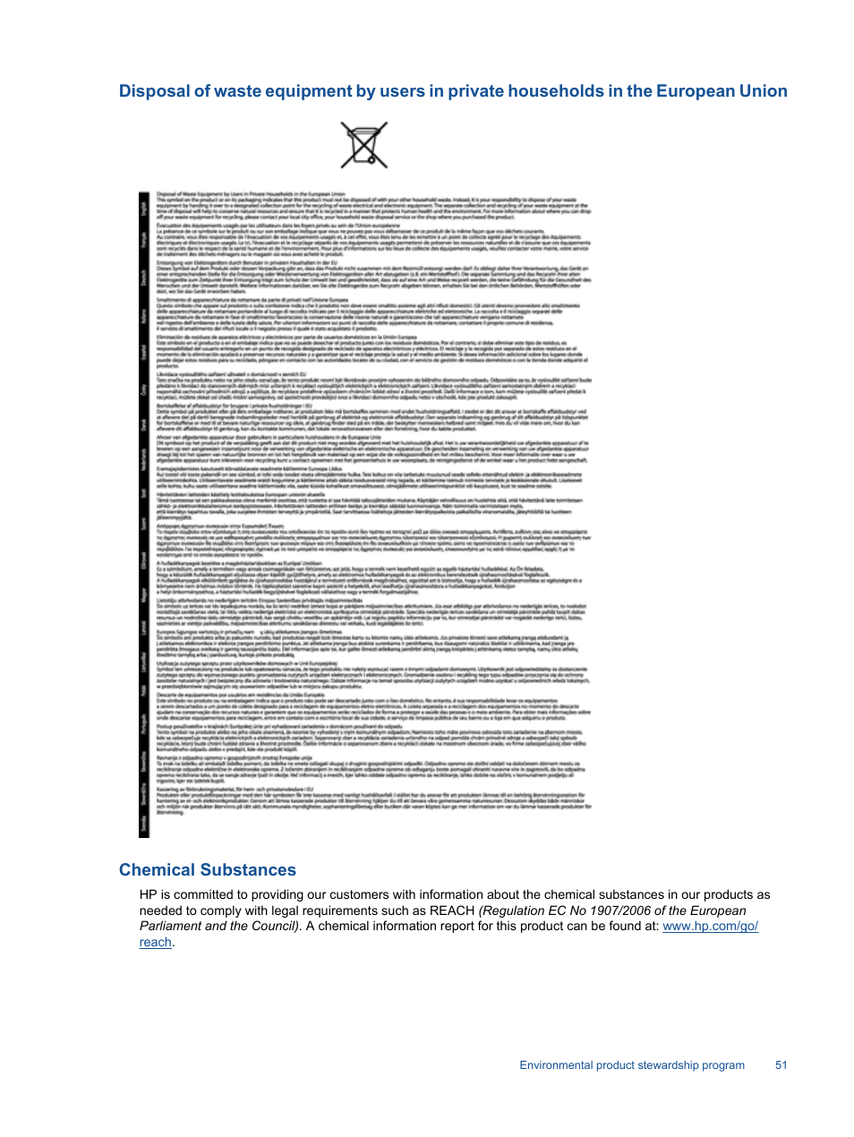 Chemical substances | HP 7510 User Manual | Page 52 / 62