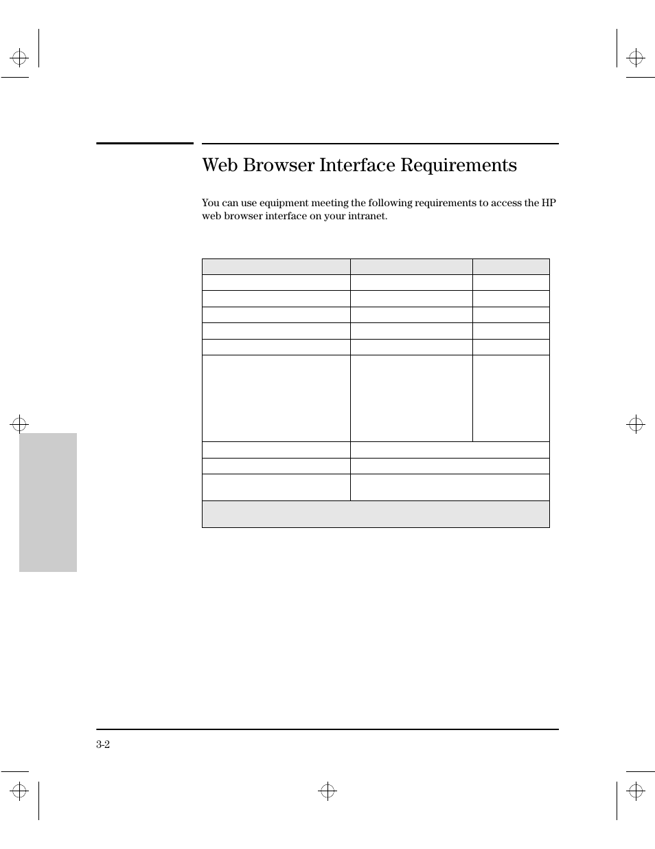 Web browser interface requirements | HP 212M User Manual | Page 22 / 166