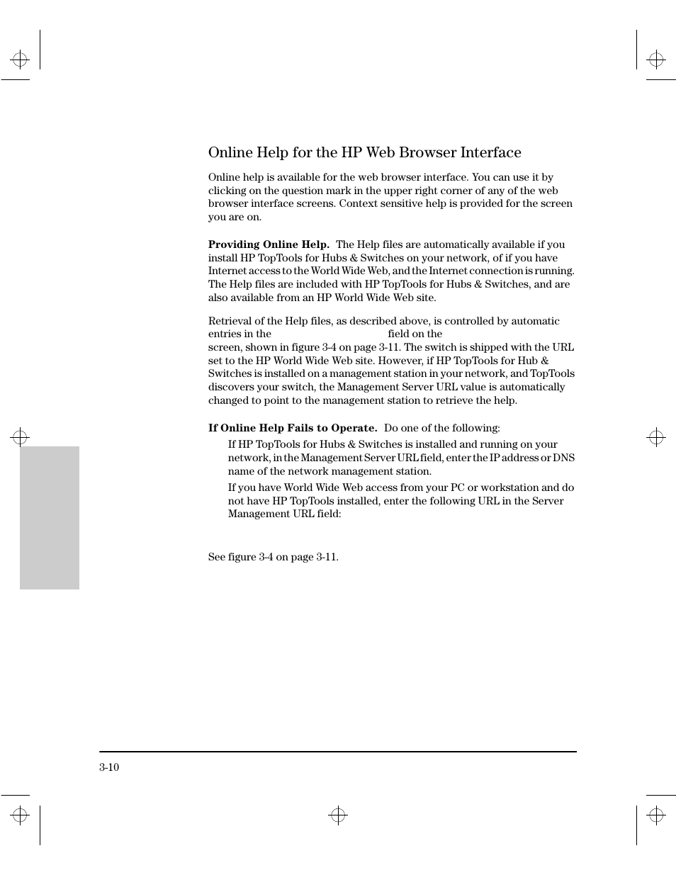 Online help for the hp web browser interface, Providing online help, If online help fails to operate | Online help for the hp web browser interface -10 | HP 212M User Manual | Page 30 / 166
