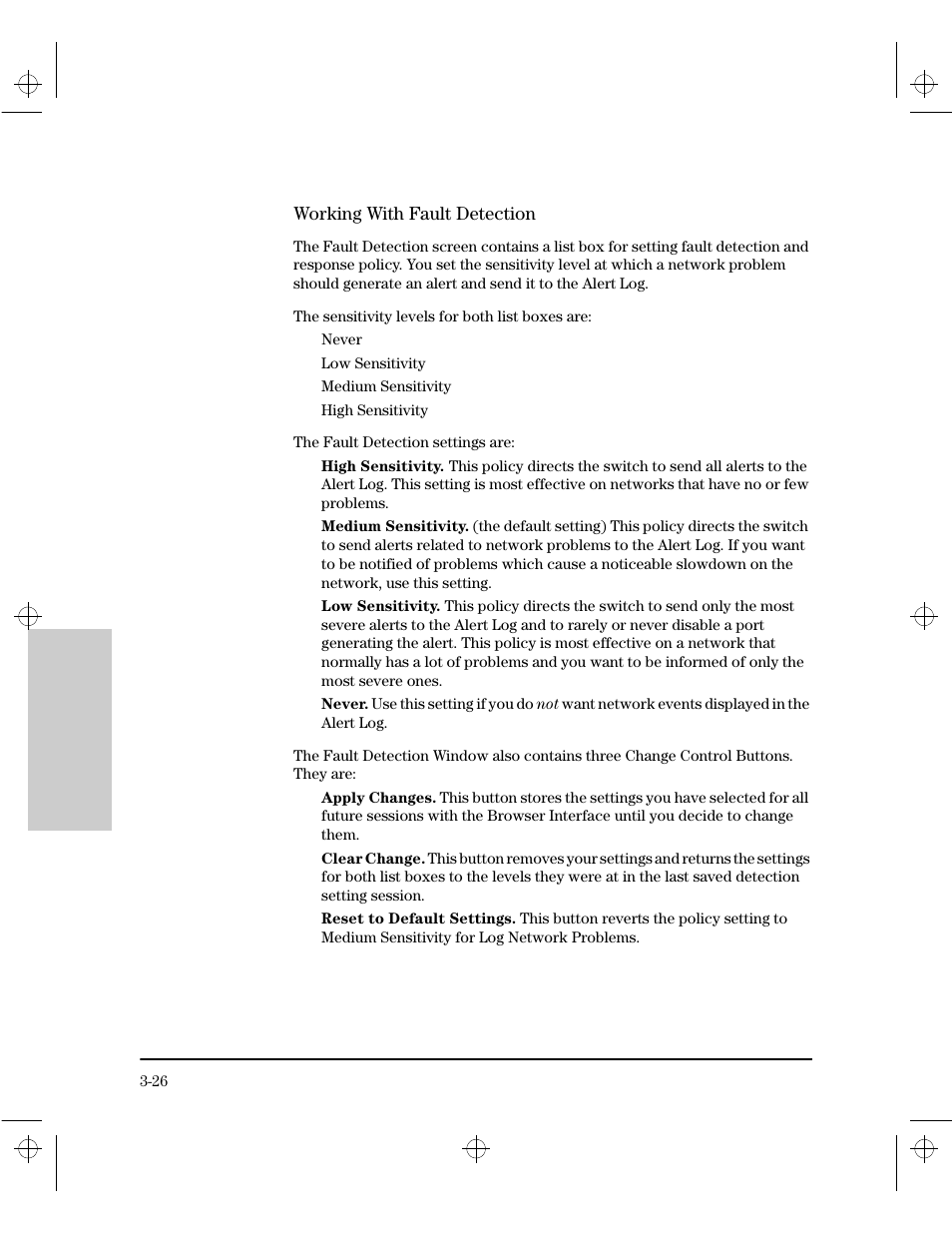 Working with fault detection | HP 212M User Manual | Page 46 / 166