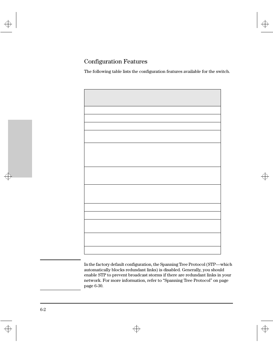 Configuration features, Configuration features -2, N o t e | HP 212M User Manual | Page 66 / 166