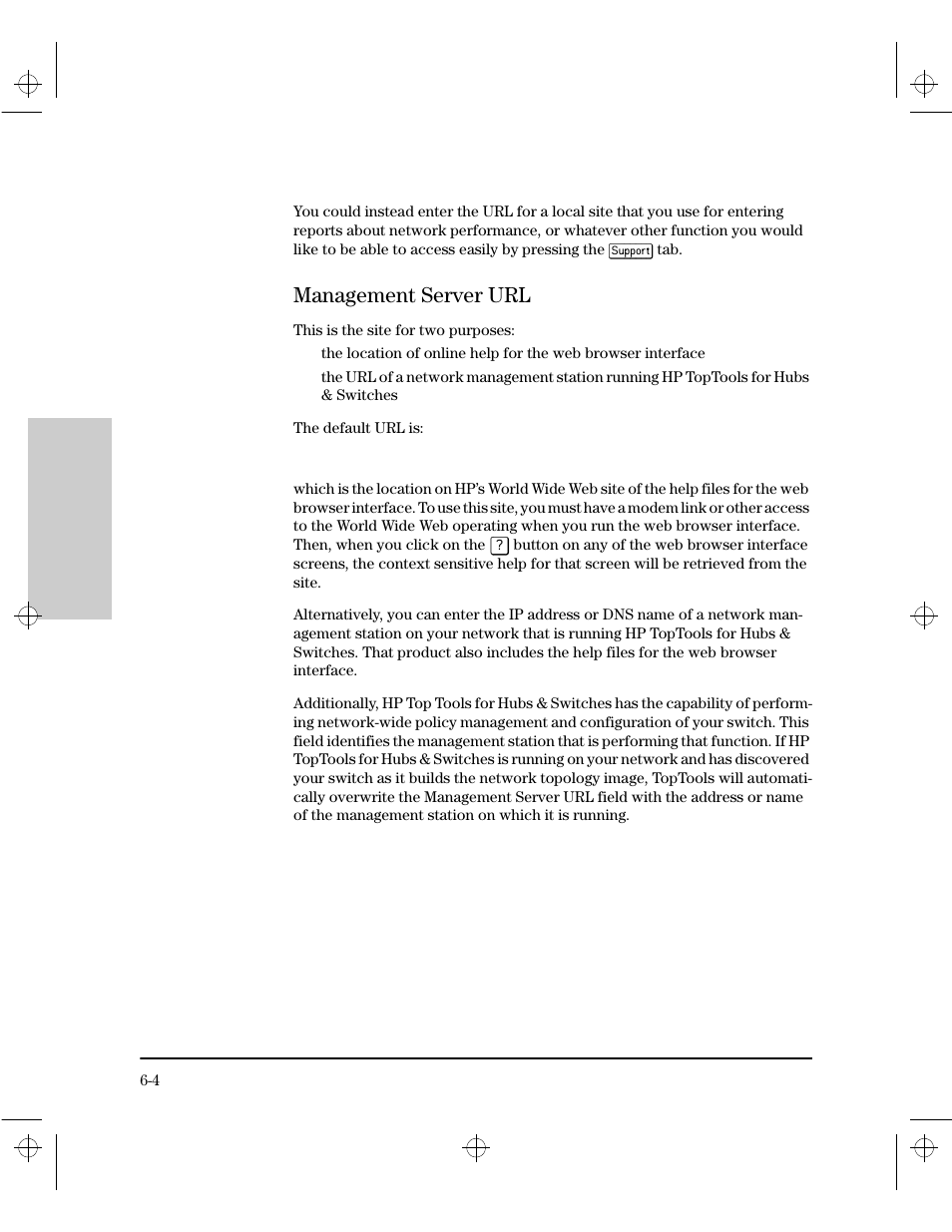 Management server url, Management server url -4 | HP 212M User Manual | Page 68 / 166
