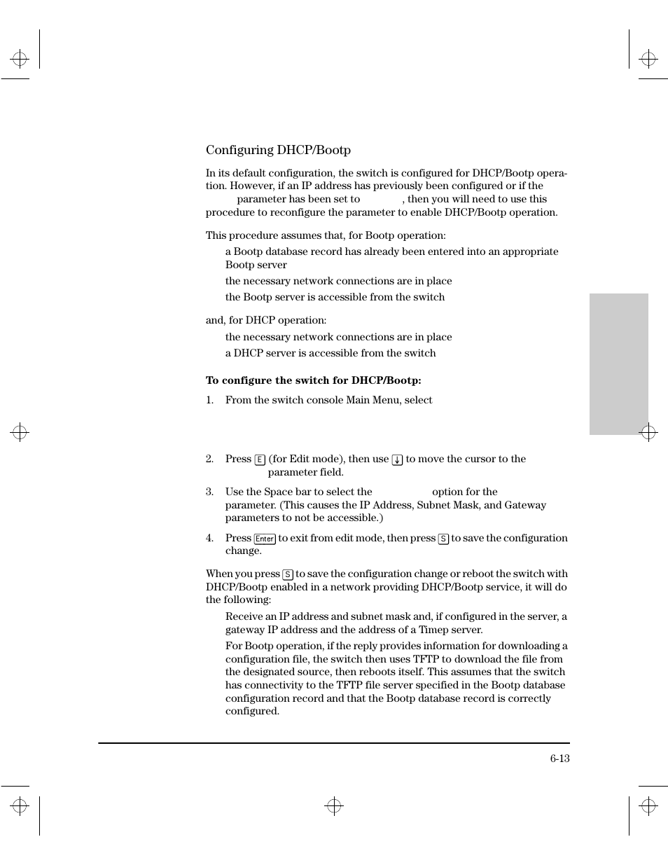 Configuring dhcp/bootp, To configure the switch for dhcp/bootp | HP 212M User Manual | Page 77 / 166