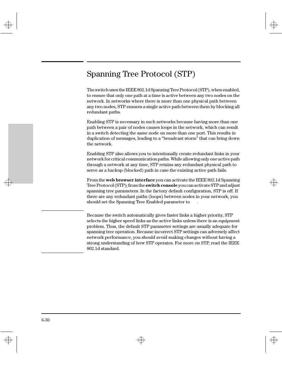 Spanning tree protocol (stp) | HP 212M User Manual | Page 94 / 166