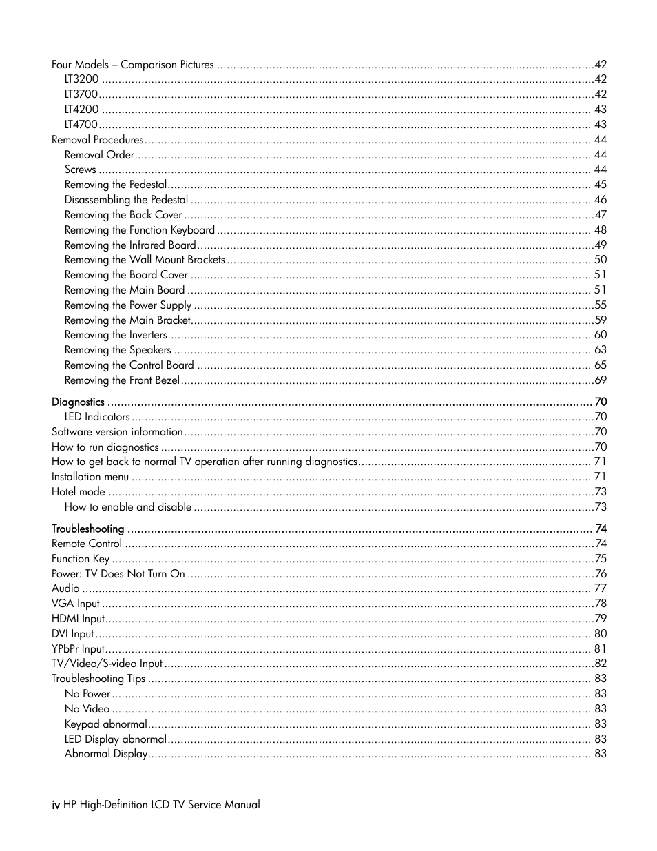 HP LT3200 User Manual | Page 4 / 101