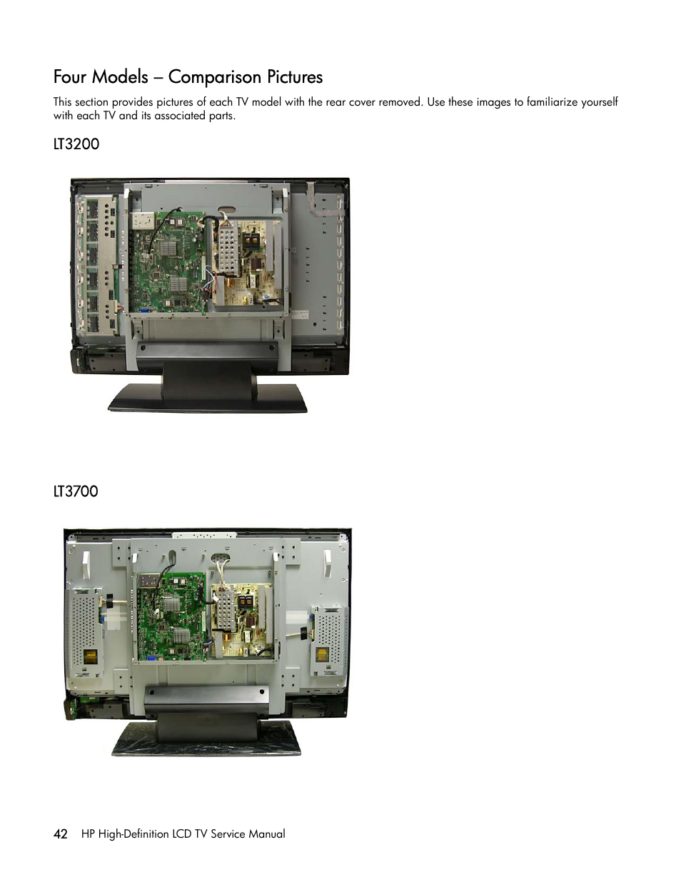 Four models – comparison pictures | HP LT3200 User Manual | Page 47 / 101