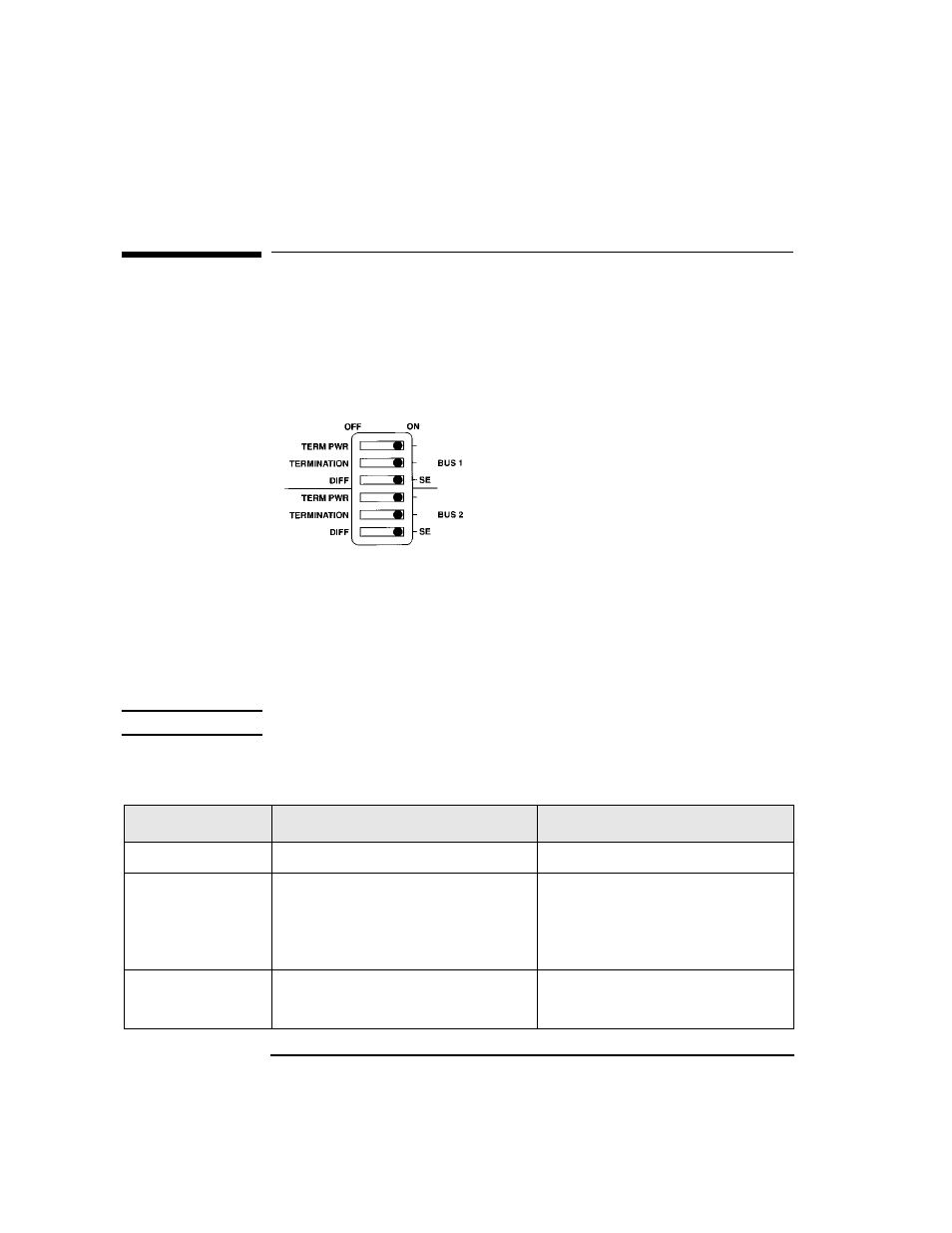 Step 5: set the scsi interface mode switch, Step 5: set the scsi interface mode switch -20, Table 1-4. scsi interface mode switch settings -20 | HP SureStore 4215w User Manual | Page 34 / 136