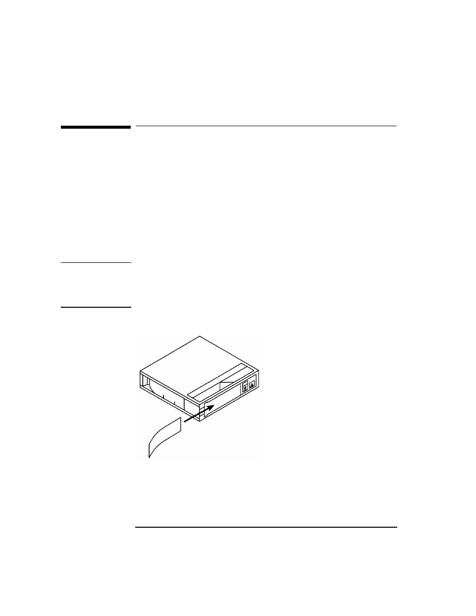 Labeling tape cartridges, Labeling tape cartridges -4, Figure 2-1. proper label position -4 | HP SureStore 4215w User Manual | Page 48 / 136