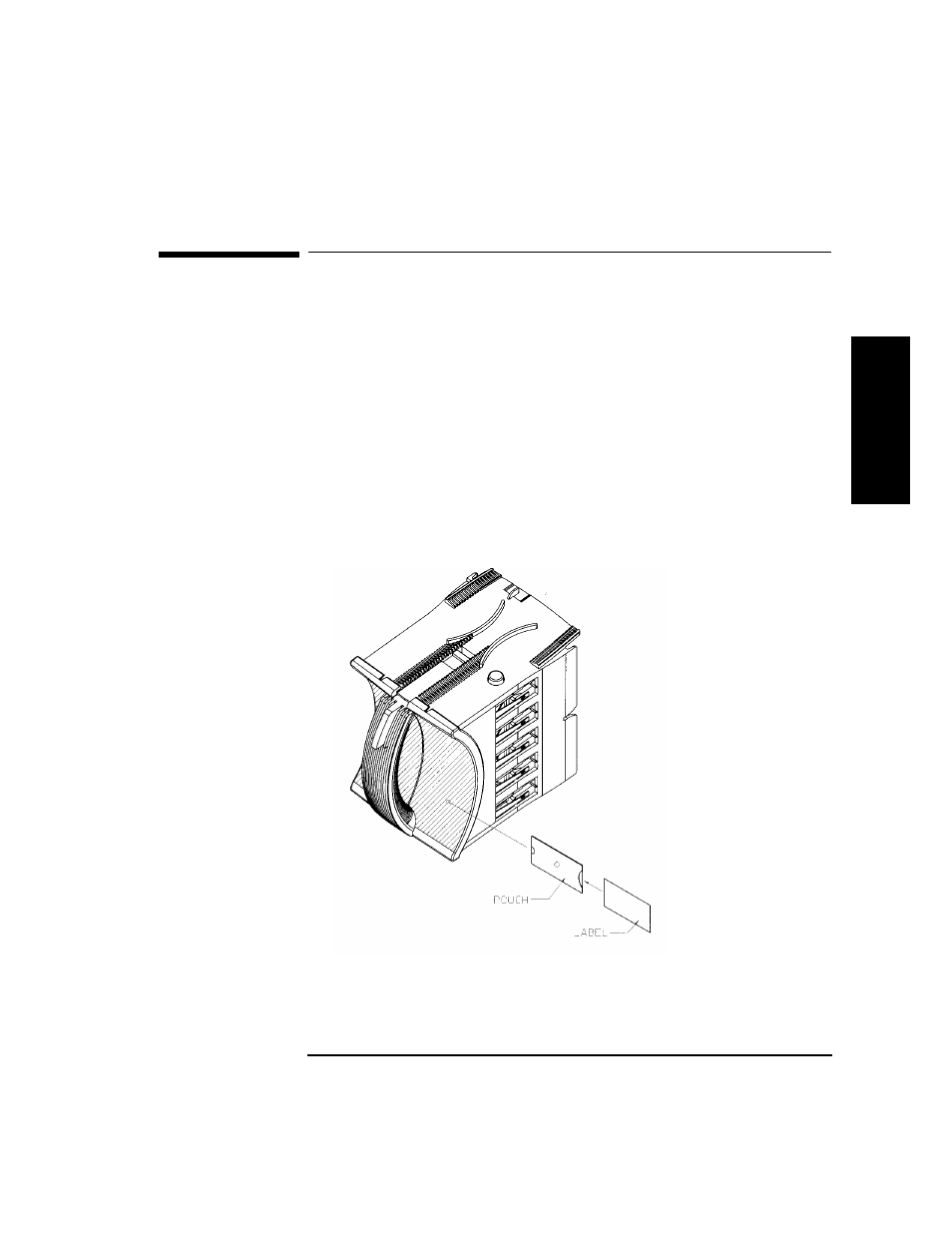 Labeling bulk load magazines, Labeling bulk load magazines -5, Figure 2-2. magazine label position -5 | HP SureStore 4215w User Manual | Page 49 / 136