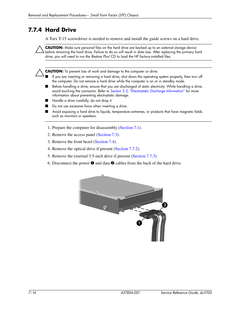 4 hard drive | HP dc5700 User Manual | Page 118 / 216