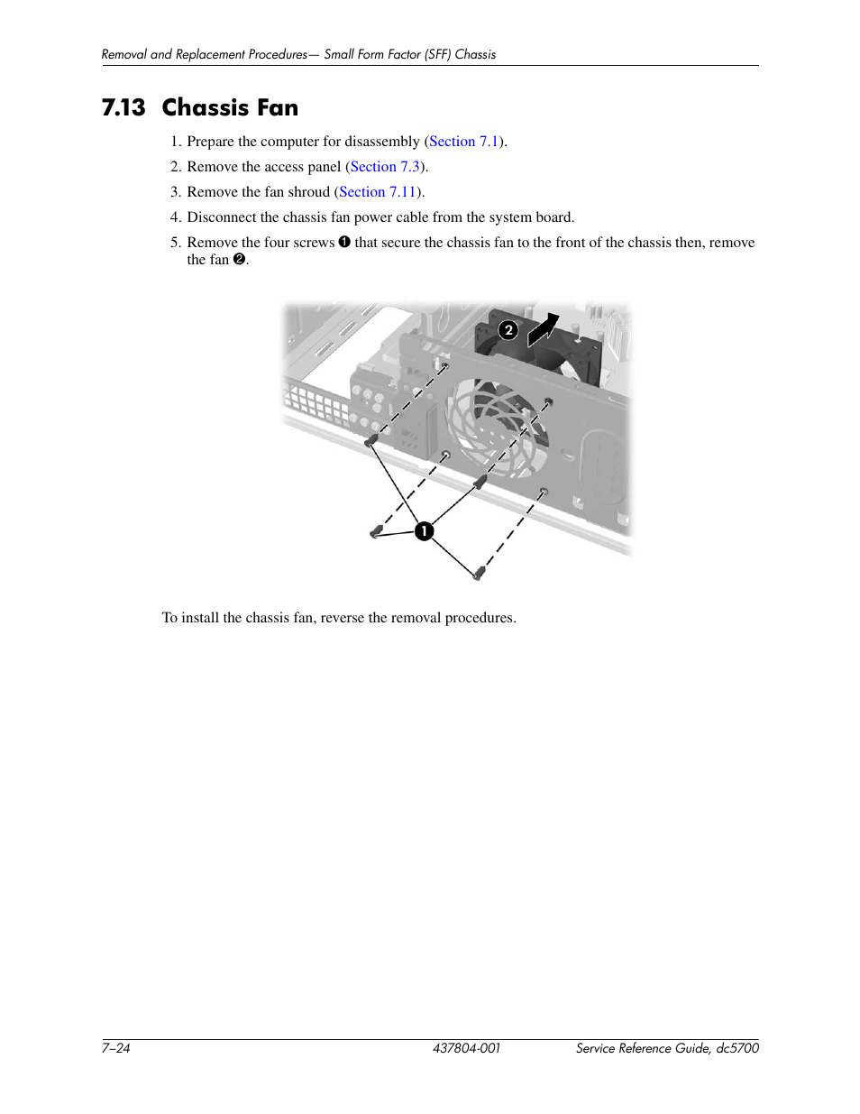 13 chassis fan | HP dc5700 User Manual | Page 128 / 216