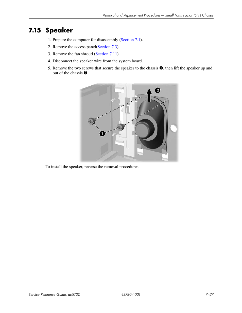 15 speaker | HP dc5700 User Manual | Page 131 / 216