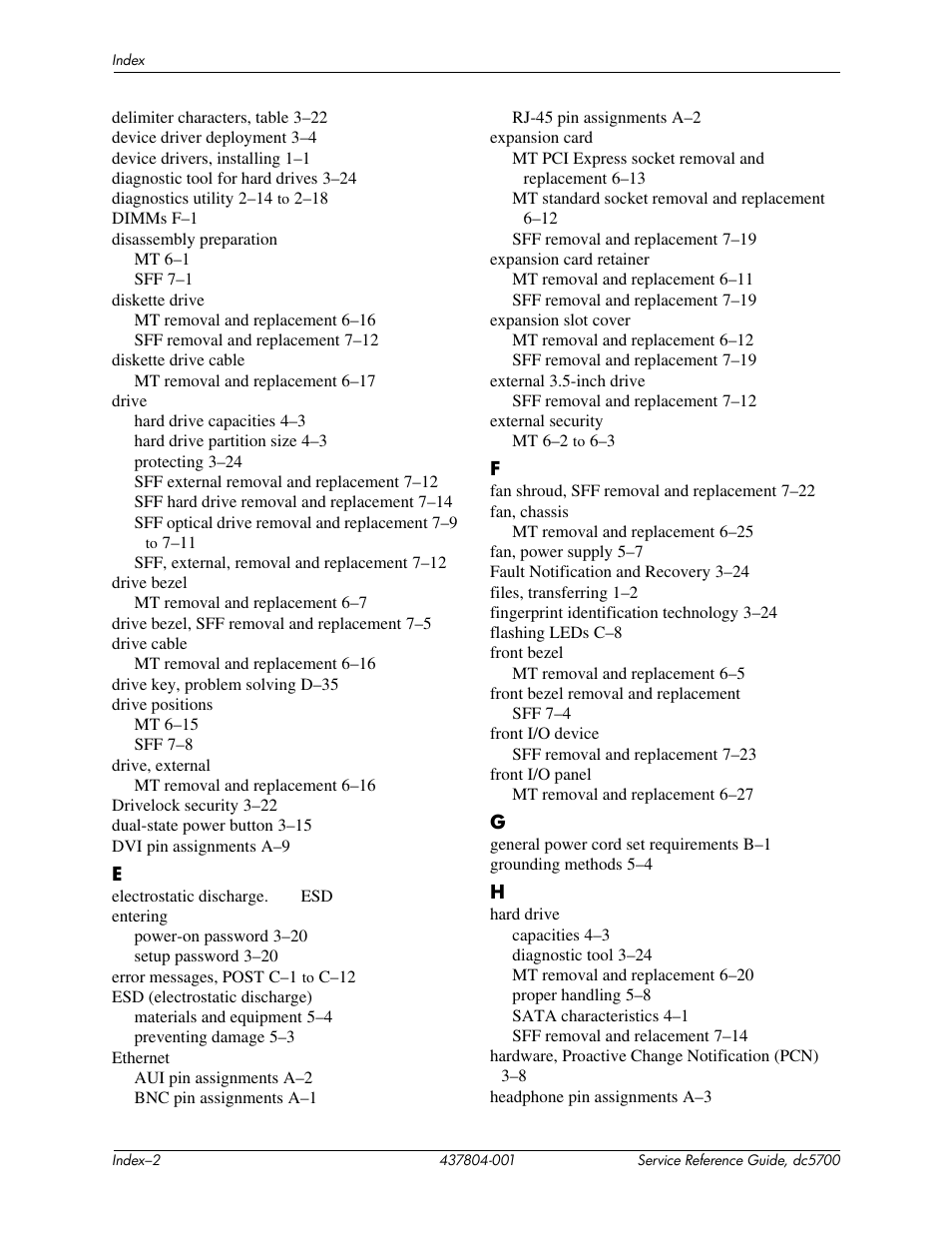 HP dc5700 User Manual | Page 212 / 216