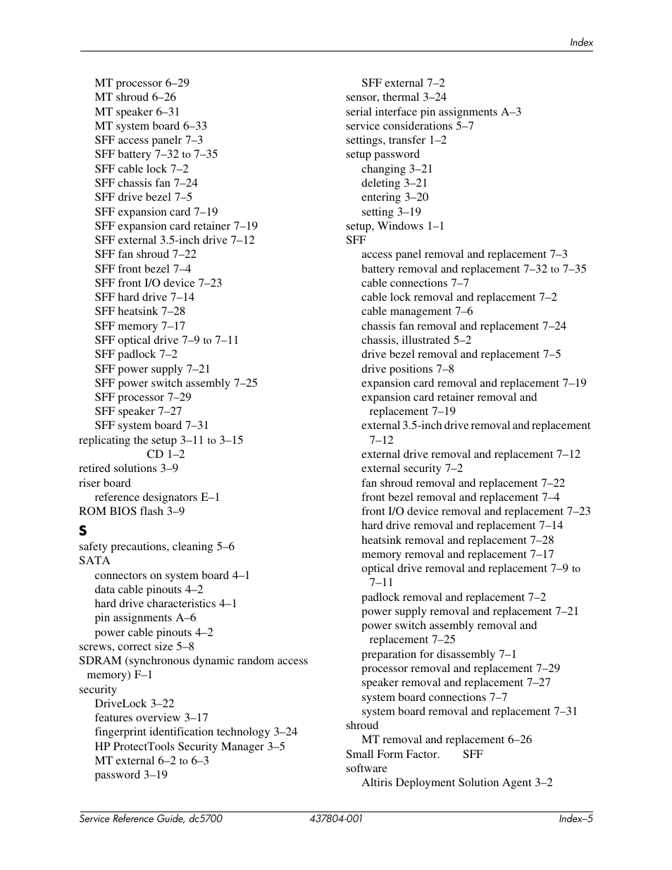 HP dc5700 User Manual | Page 215 / 216